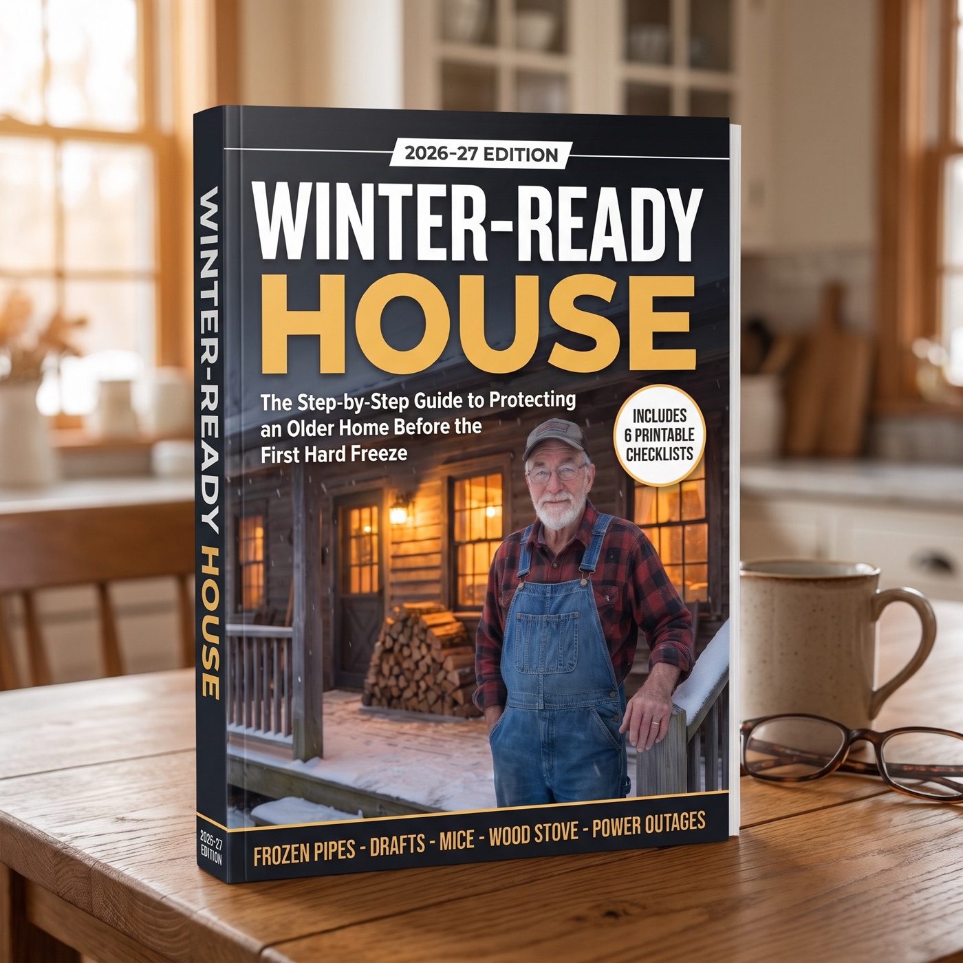 The guide on a farmhouse table
